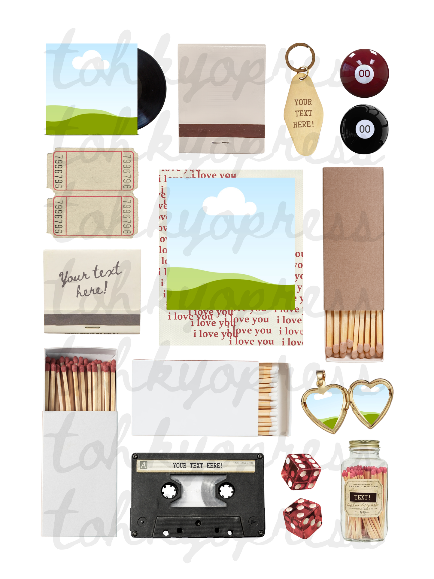 'Little By Little' Matchbox Print Template