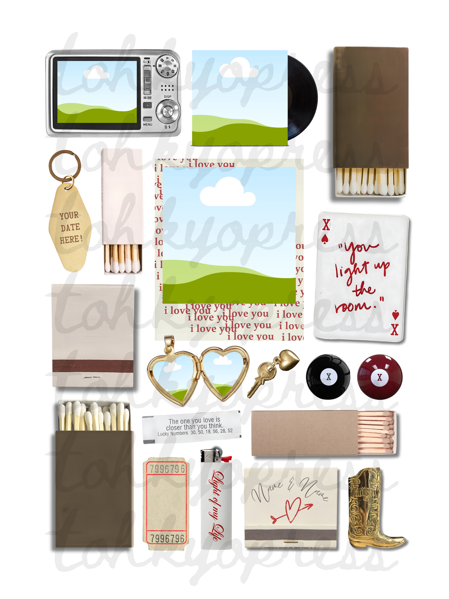 'Good Fortune' Matchbox Print Template