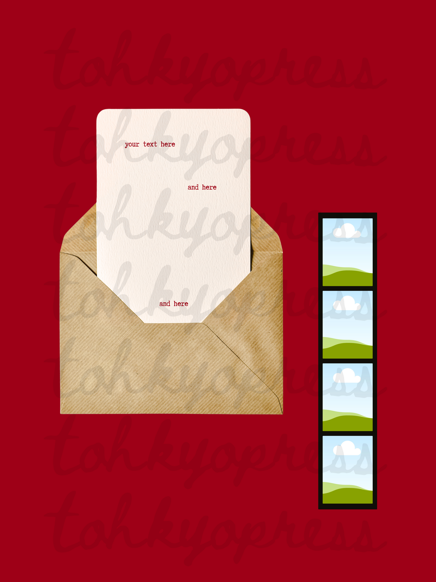 Red Love Letter Print Template