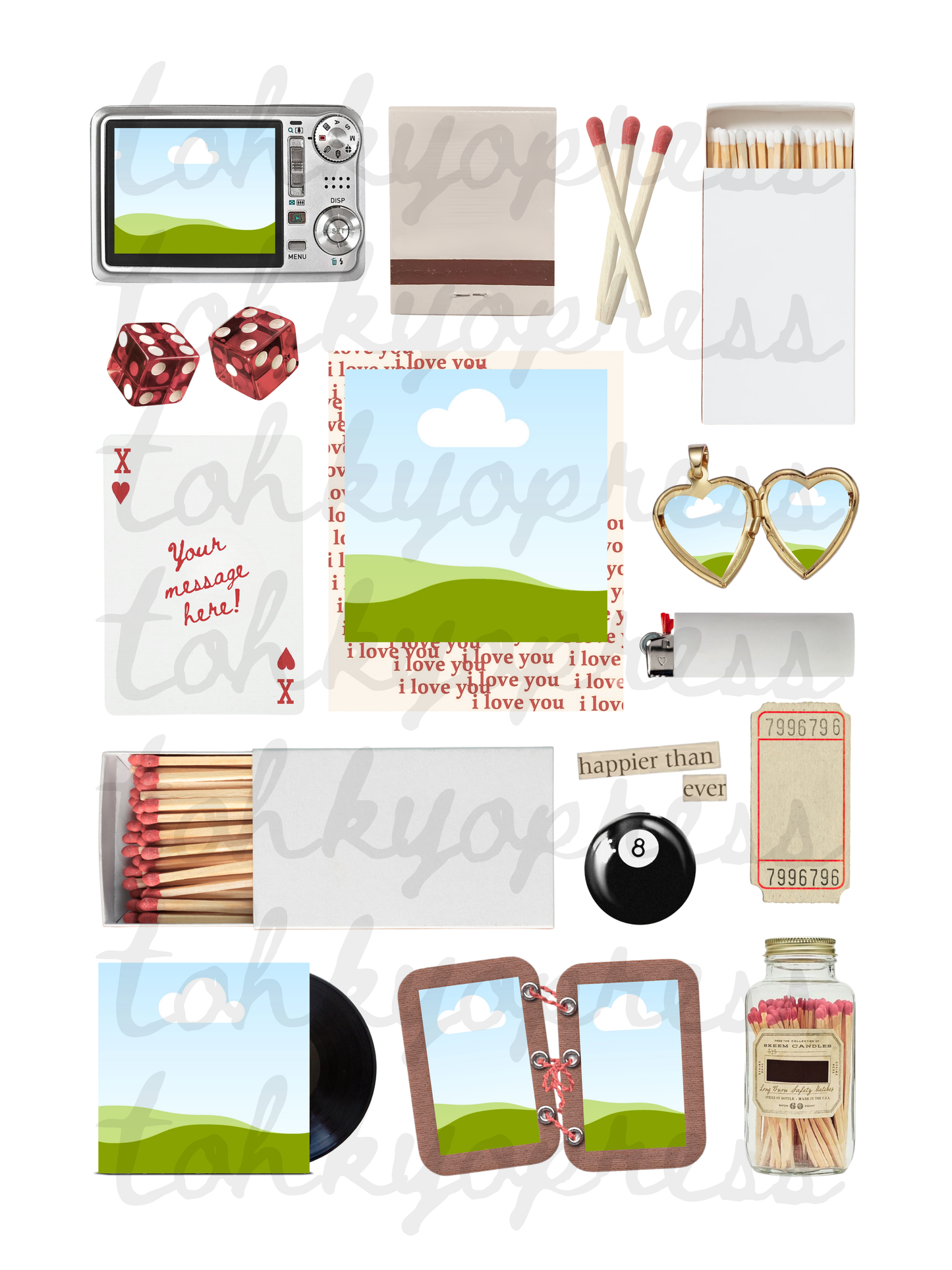 'Happier Than Ever' Matchbox Print Template