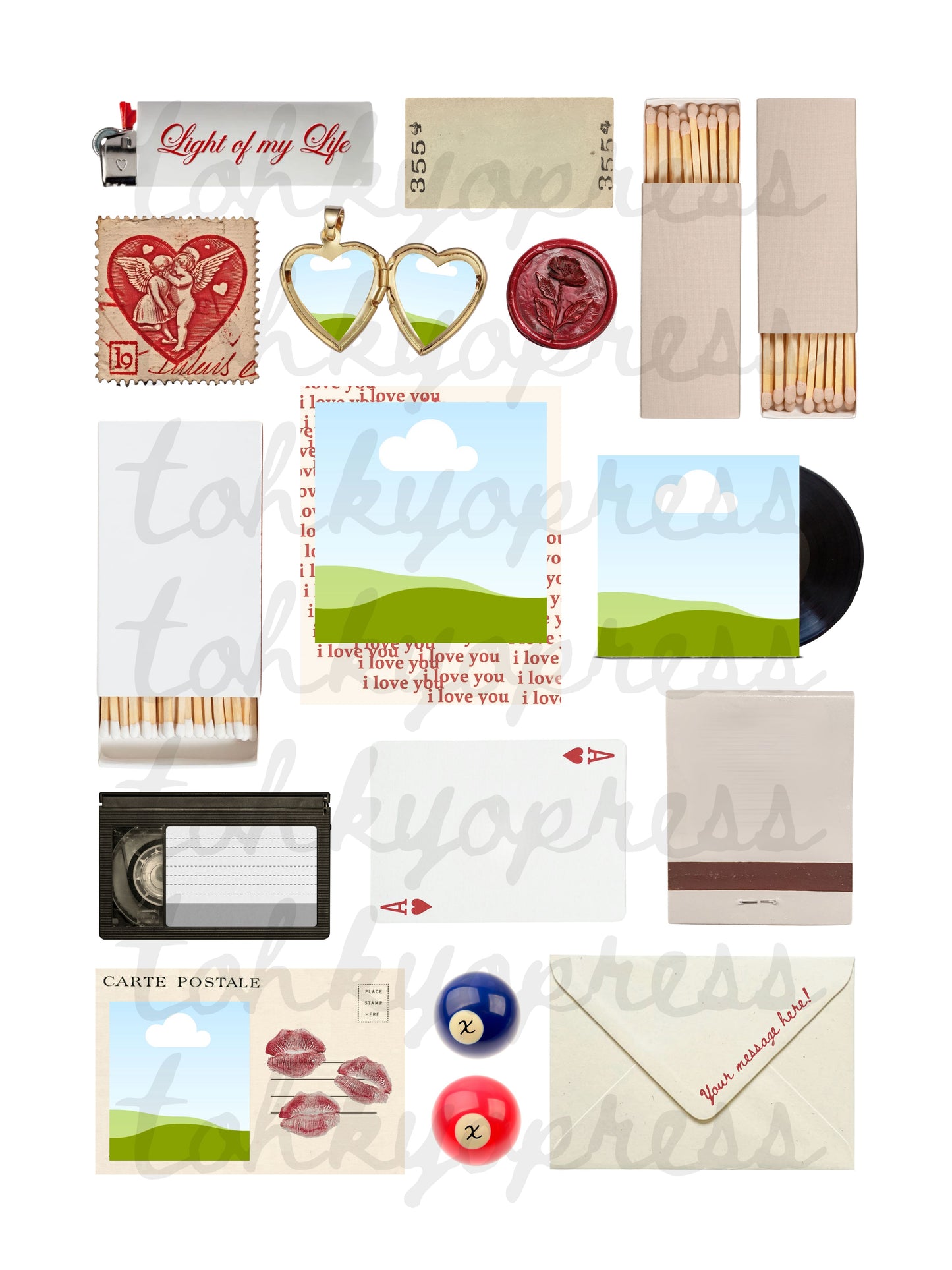 'Light of my Life' Matchbox Print Template