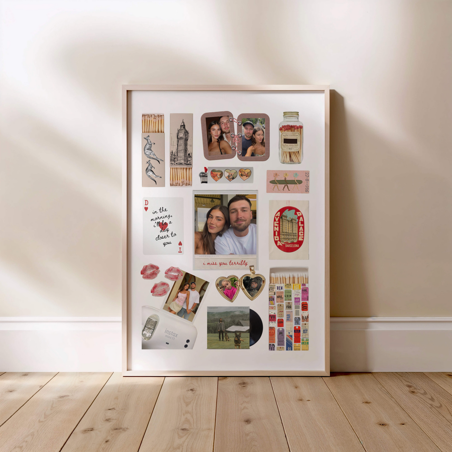 'I Miss You' Matchbox Print Template