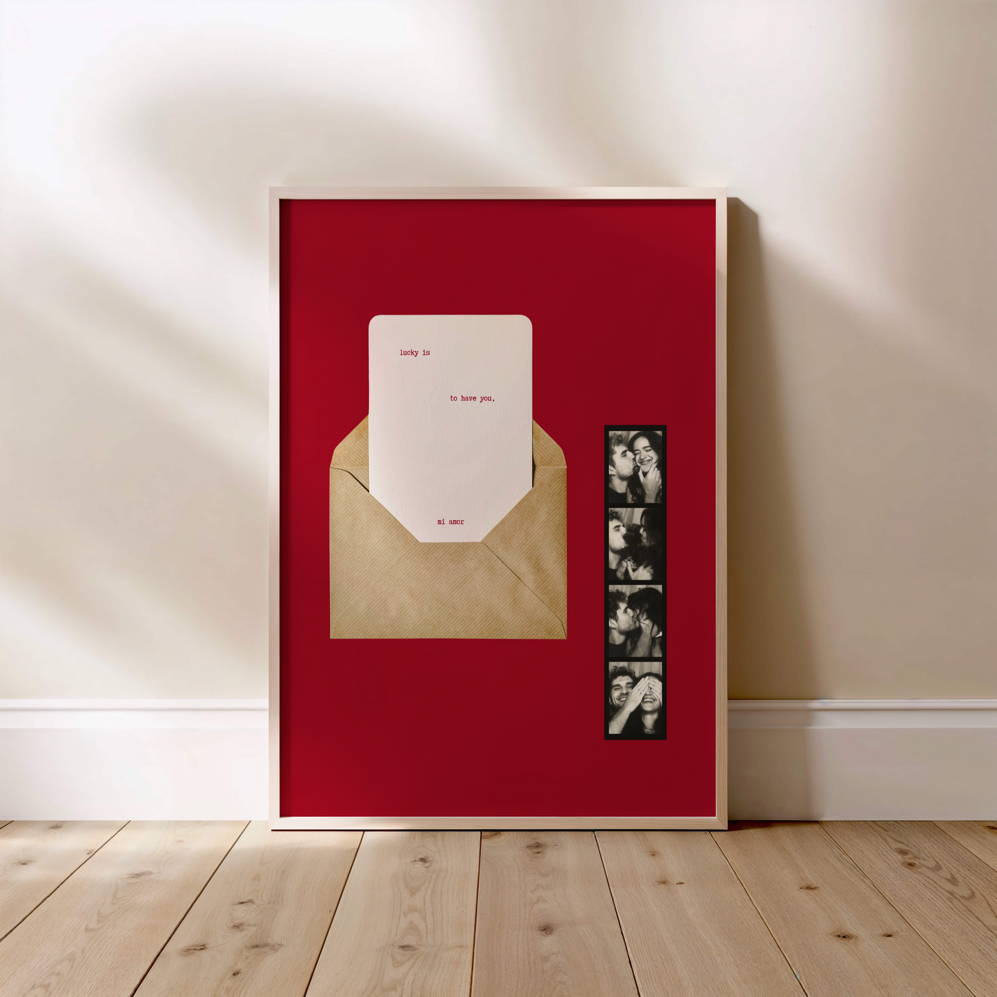 Red Love Letter Print Template