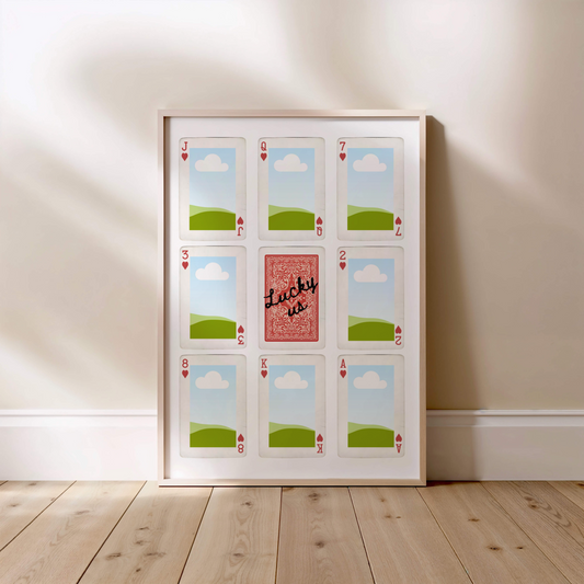 'Lucky Us' Playing Cards Print Template