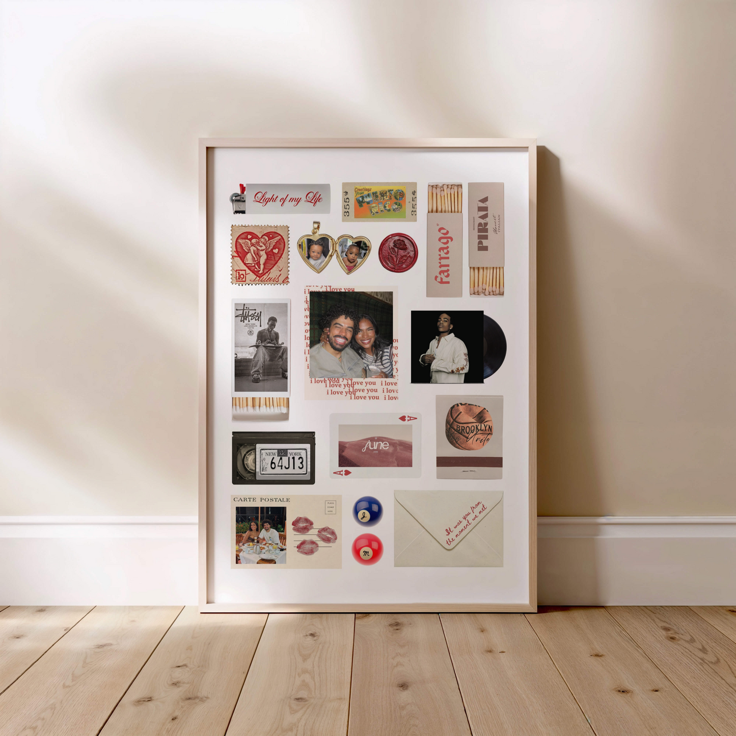 'Light of my Life' Matchbox Print Template