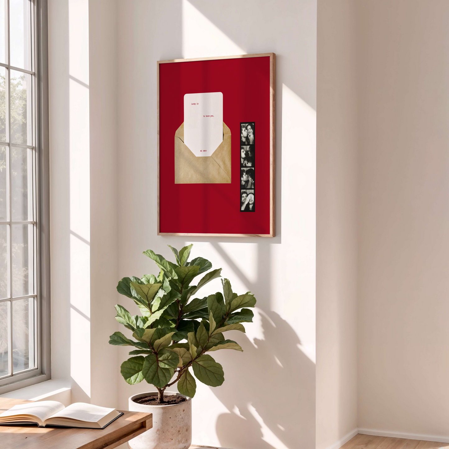 Red Love Letter Print Template