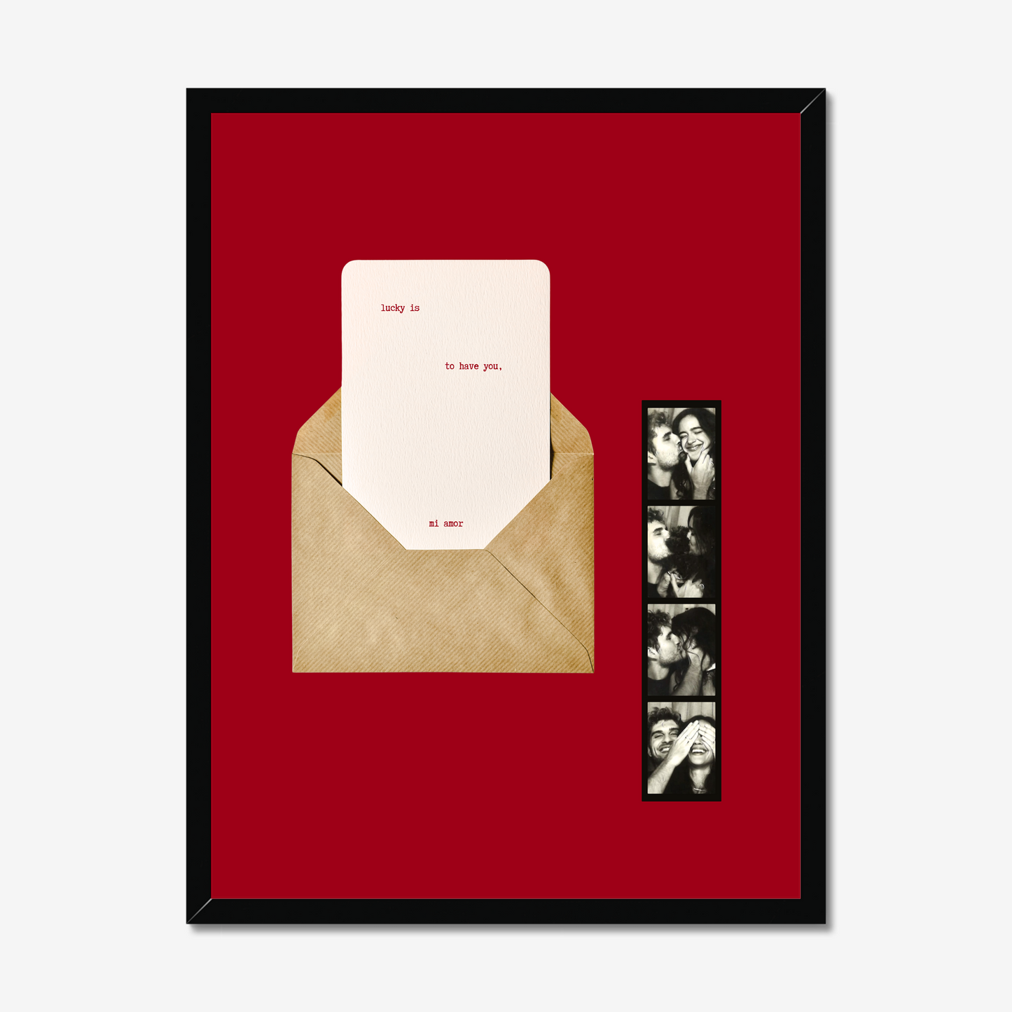 Red Love Letter Print Template