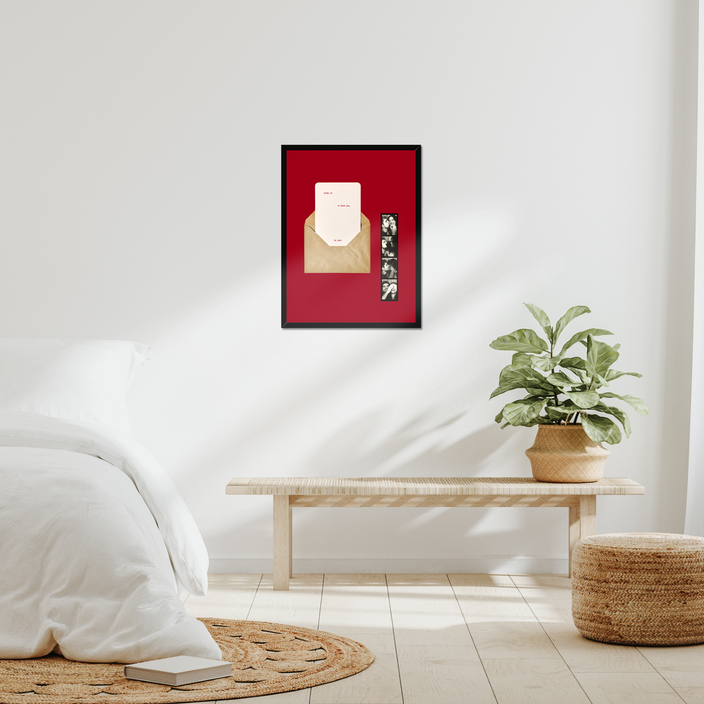 Red Love Letter Print Template