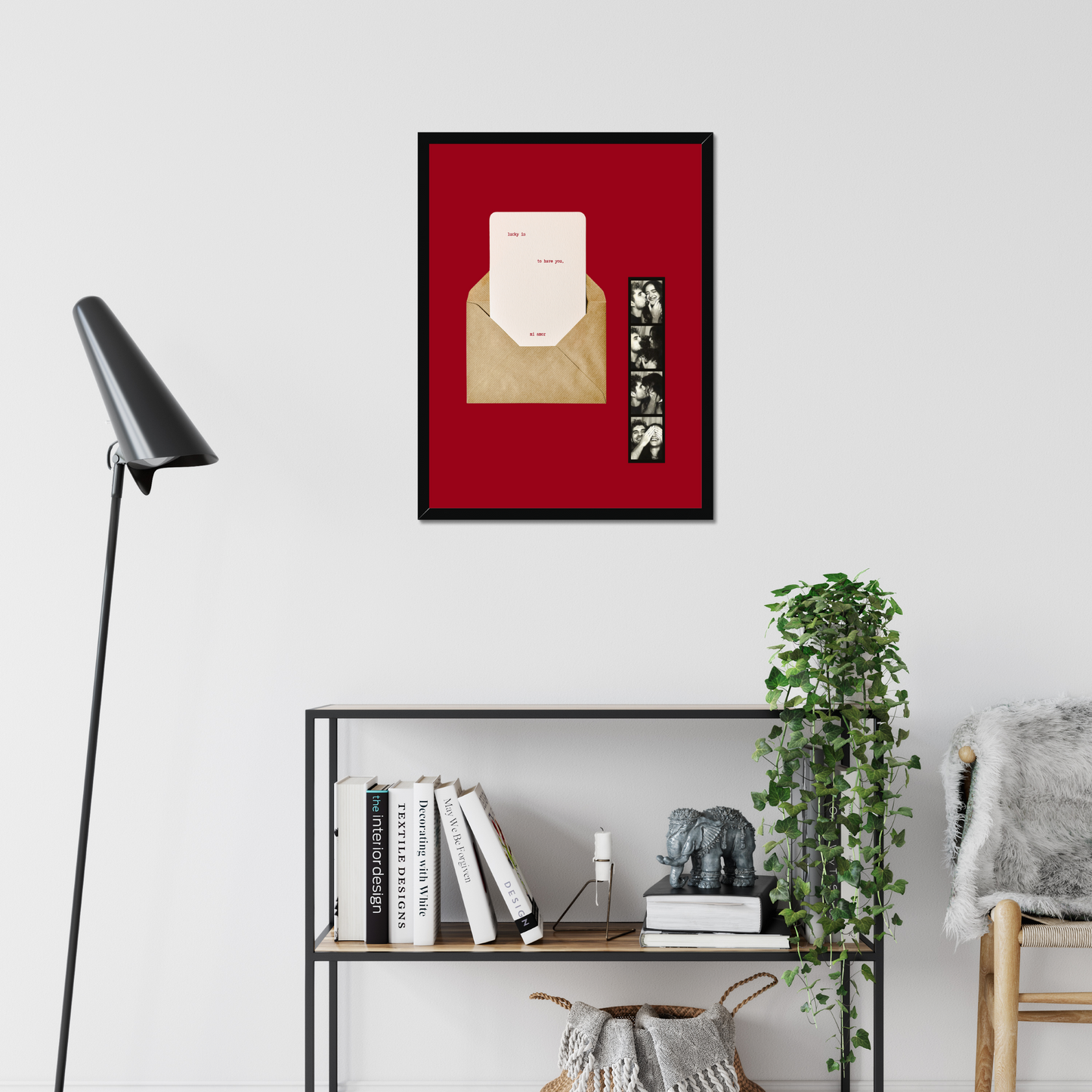 Red Love Letter Print Template