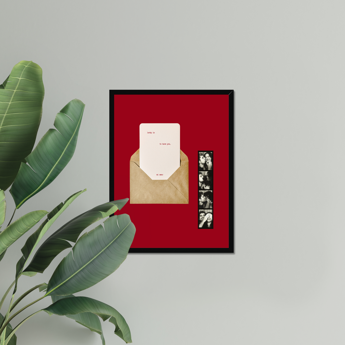 Red Love Letter Print Template