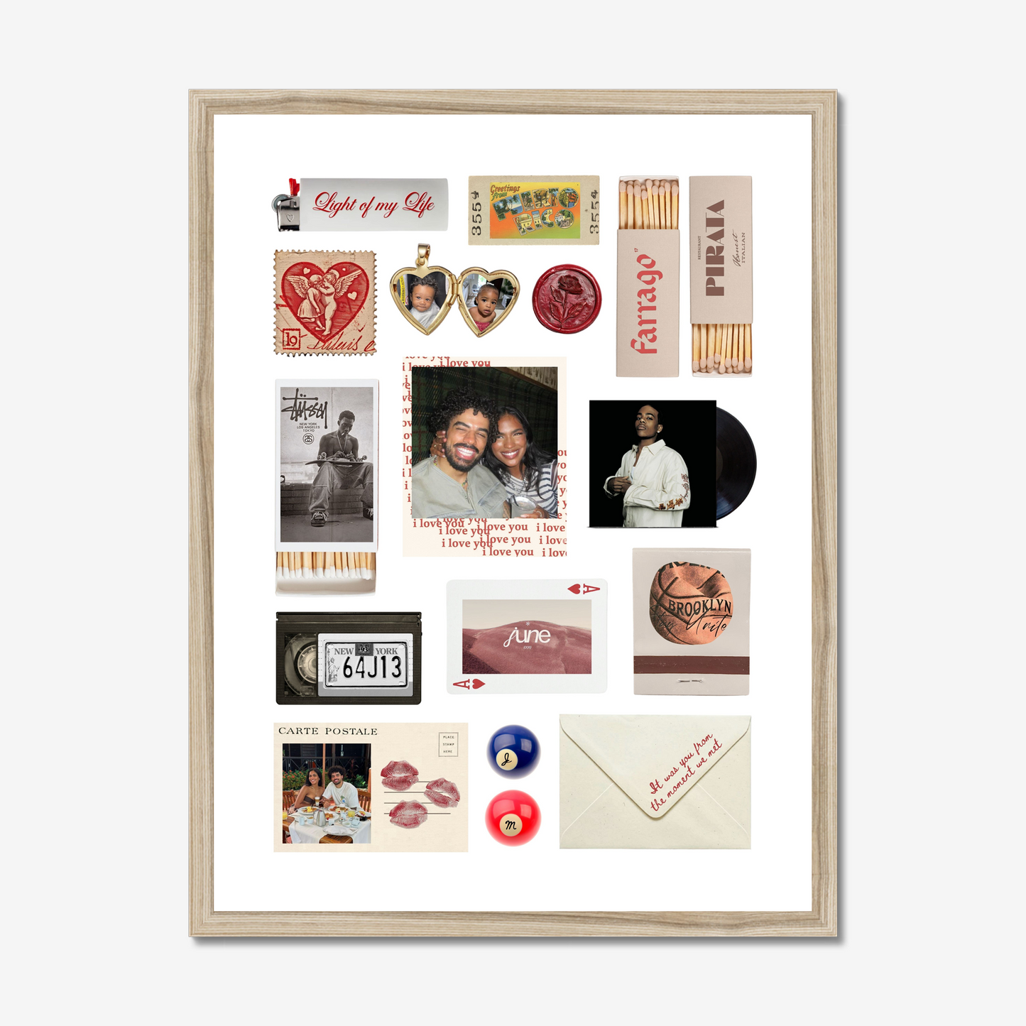 'Light of my Life' Matchbox Print Template