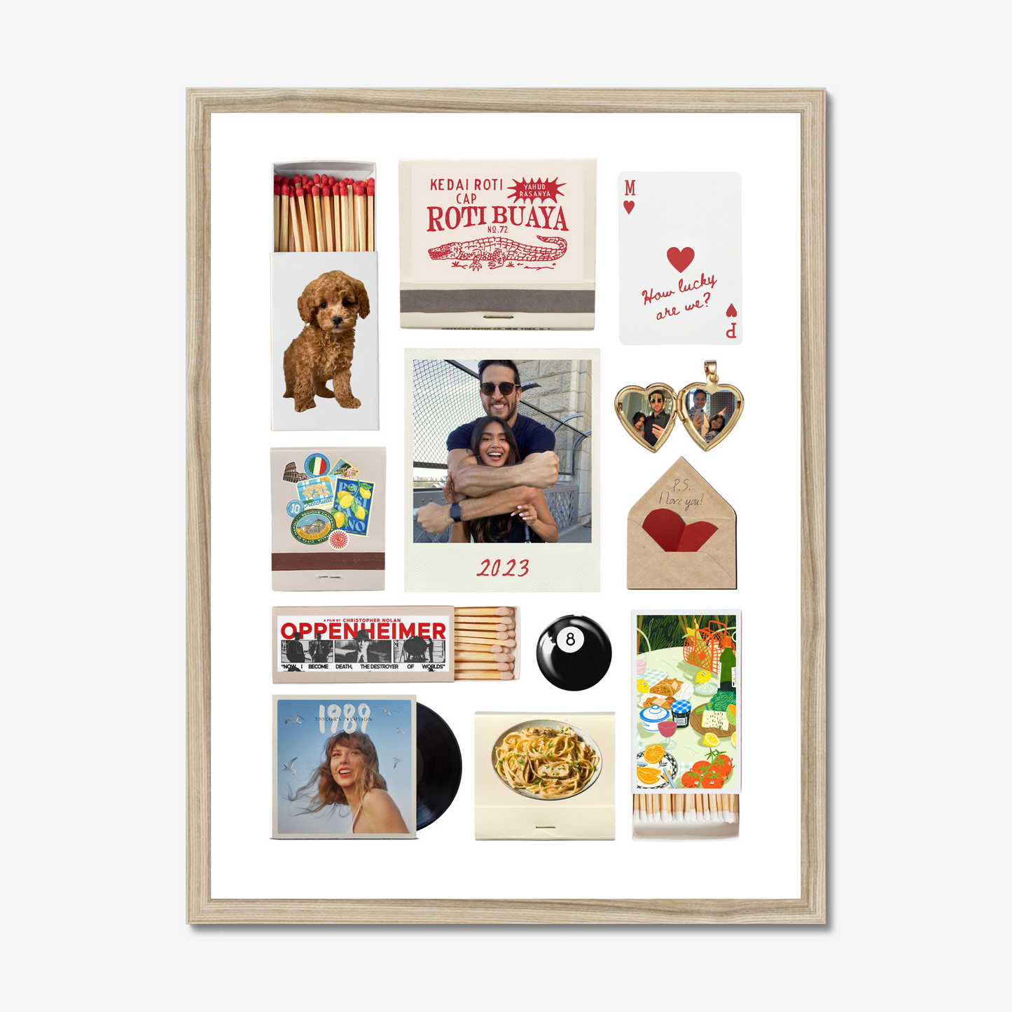 'P.S. I love you!' Matchbox Print Template