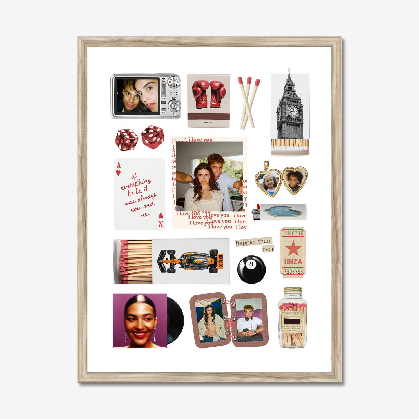 'Happier Than Ever' Matchbox Print Template