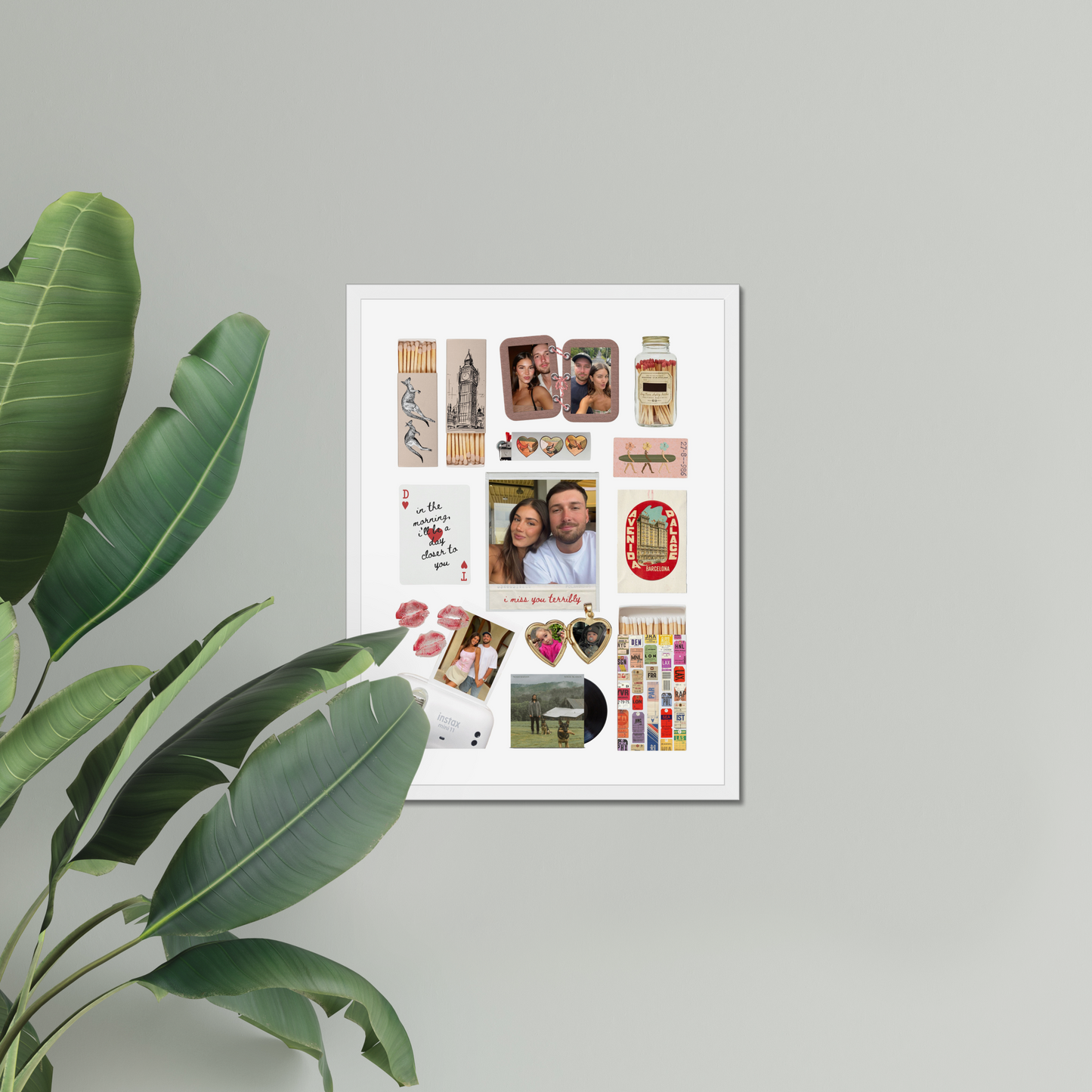 'I Miss You' Matchbox Print Template