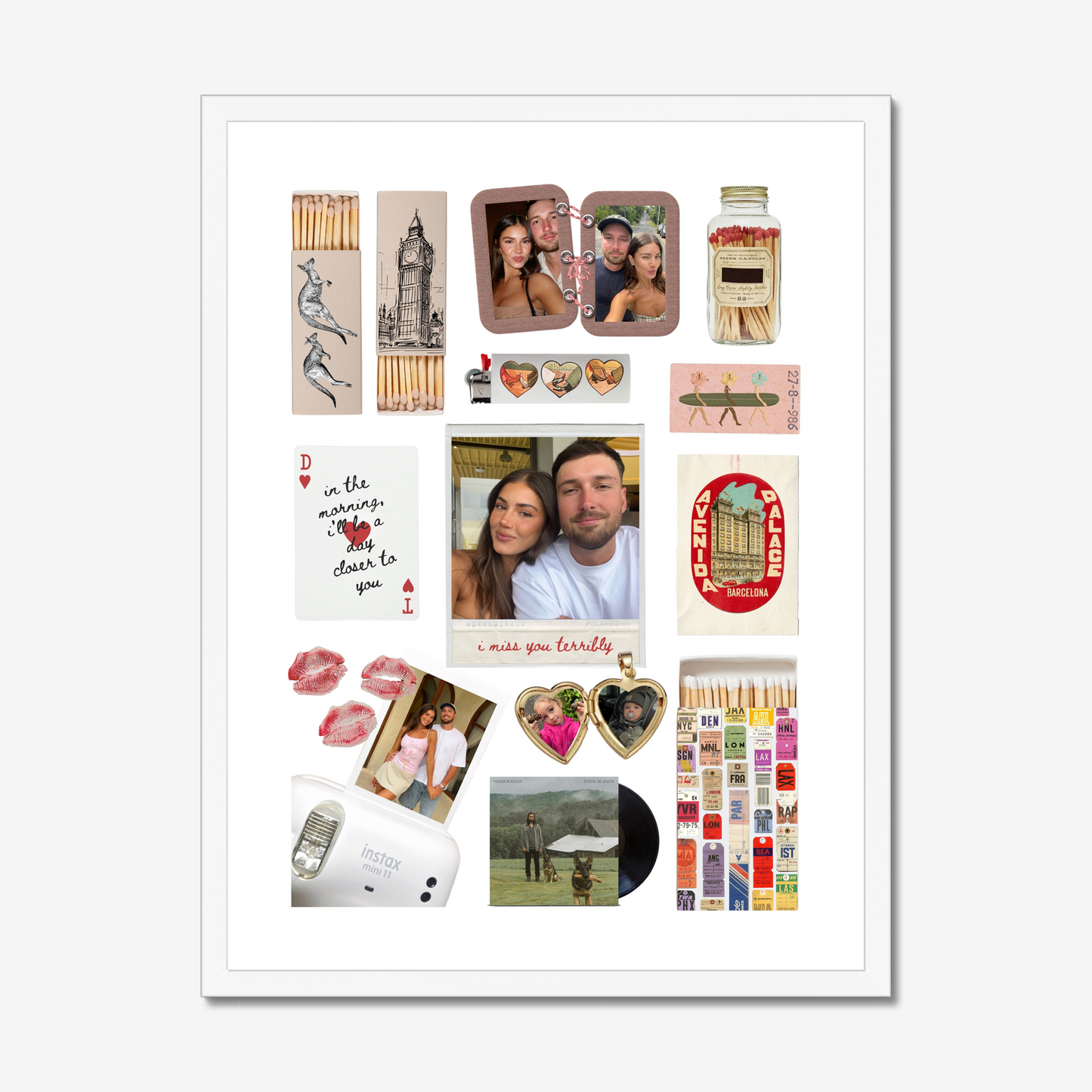'I Miss You' Matchbox Print Template