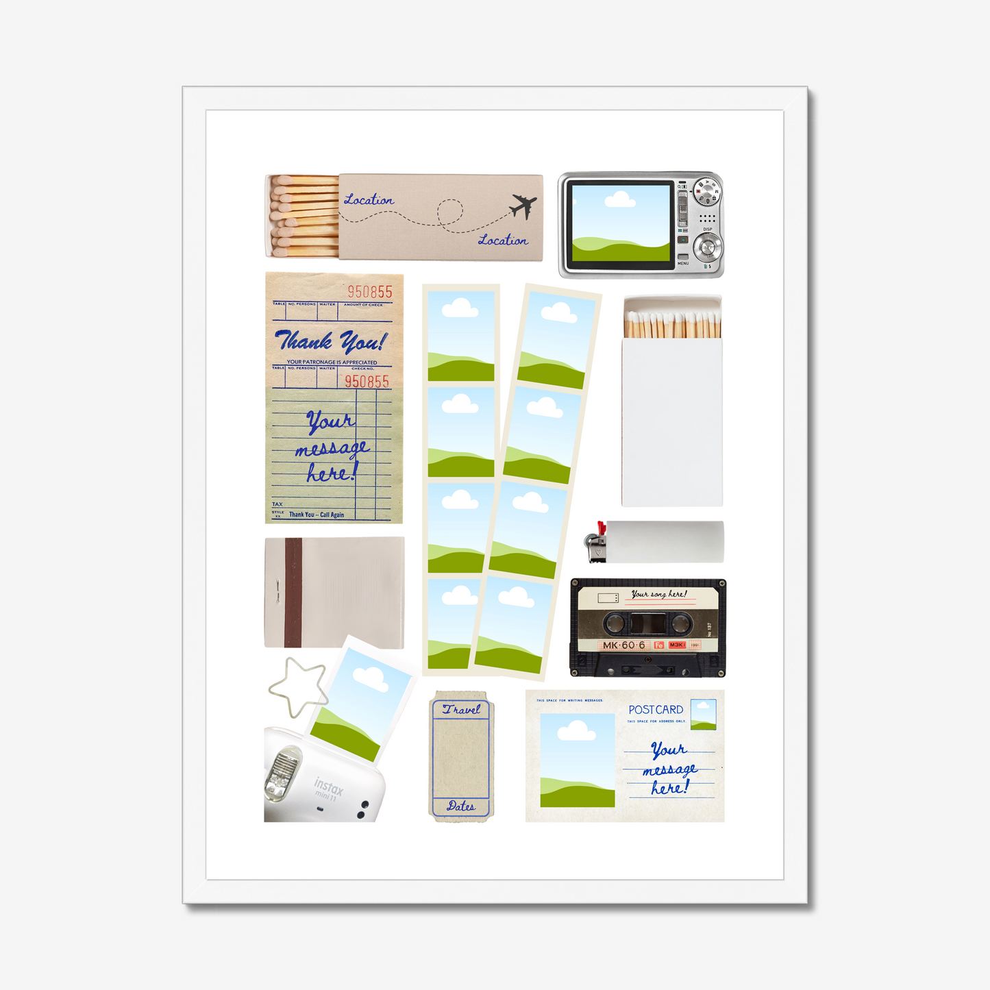 Travel Matchbox Print Template