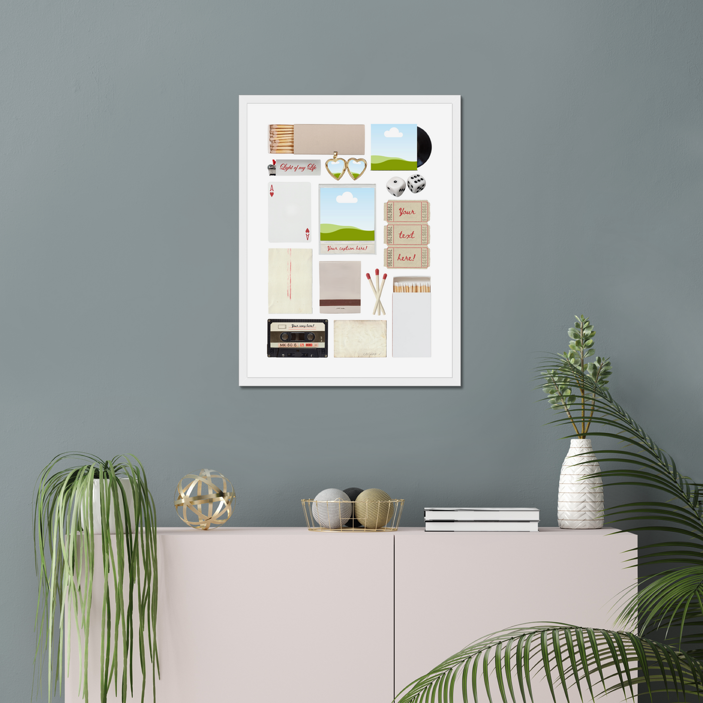 Dice + Matchsticks Print Template