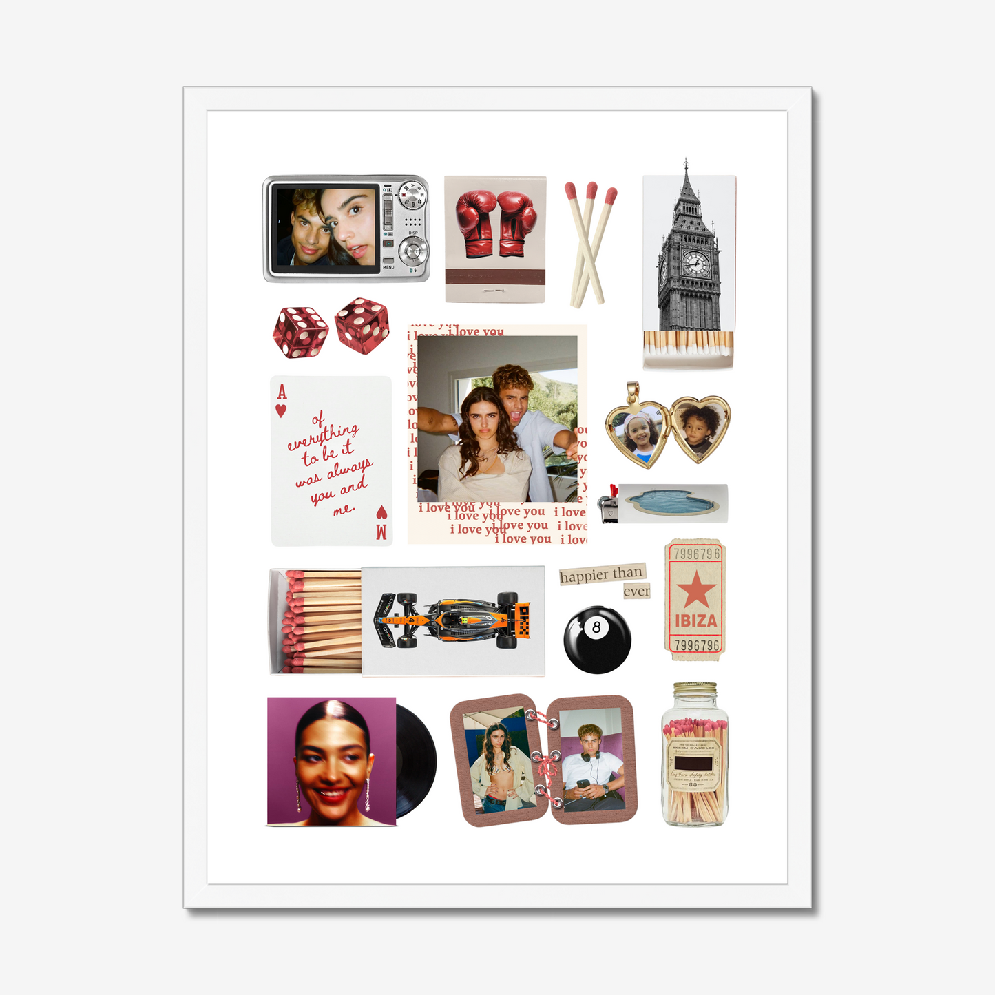 'Happier Than Ever' Matchbox Print Template