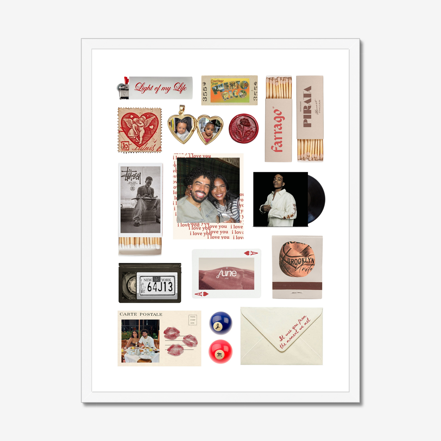 'Light of my Life' Matchbox Print Template