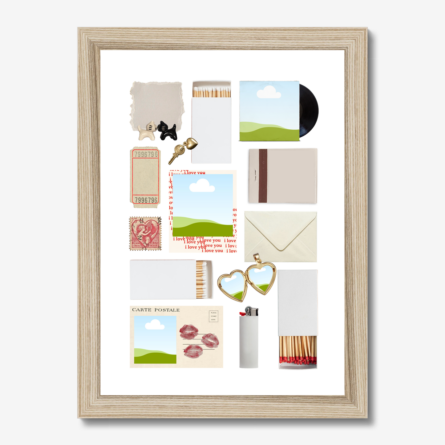 'I Love You' Matchbox Print Template