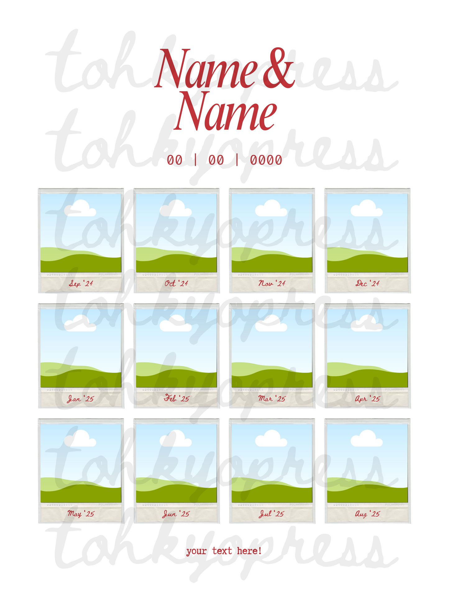 Polaroids Photo Collage Template